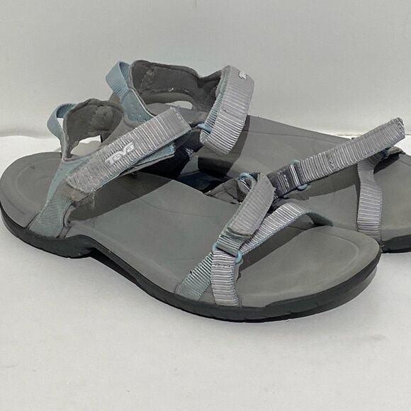 Teva Shoes - Teva Women's Gray Verra Strappy Hook & Loop Hiking Sandals Size 7.5